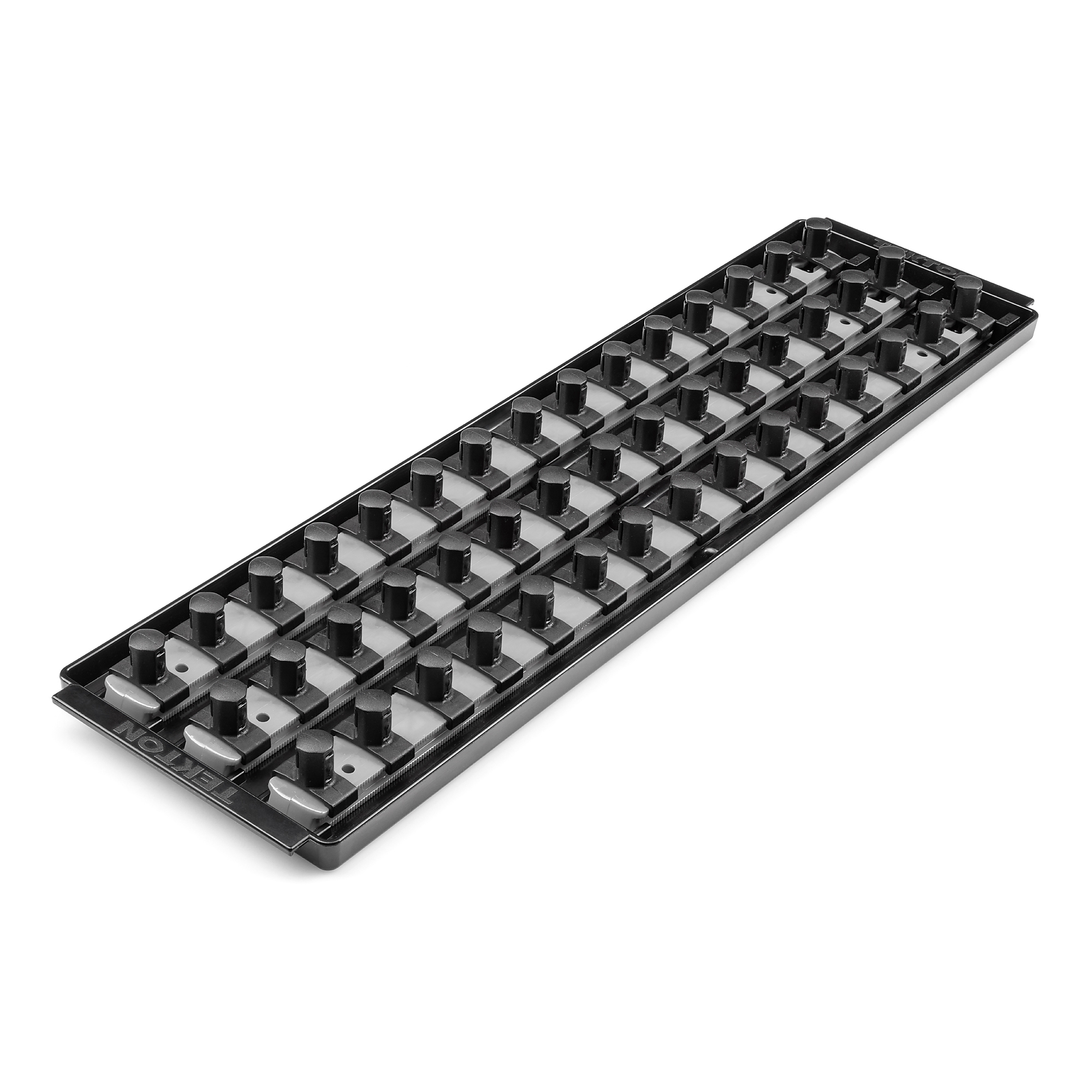 TEKTON 1/2 Inch Drive 3-Rail Socket Organizer Set, Gray (45-Tool) | OST27345